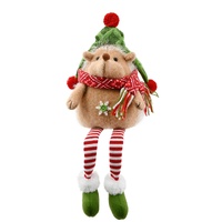 Festive Hedgehog Shelf Sit Dangly Leg 45cm Asst