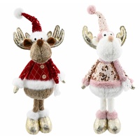 Fancy Festive Reindeer Standing 58cm Asst