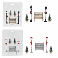 Christmas Village Street Scene 5pc Asst