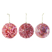 Confetti Foam Bauble 10cm Asst