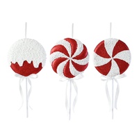 Hanging Snowy Lollipop 42cm Asst