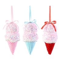 Hanging Frosted Ice Cream 15cm Asst