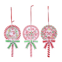 Hanging Candycane Lollipop 15.5cm Asst