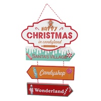 Christmas Candyland Hanging Sign 38cm