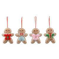 Hanging Felt Gingerbread 15cm Asst