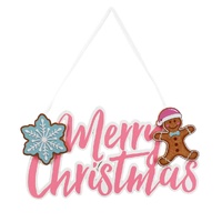Gingerbread Merry Christmas Sign