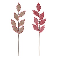 Gingerbread Leaf Pick 71cm Asst
