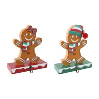 Gingerbread Stocking Hanger Asst