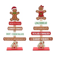 Gingerbread Table Tree Asst