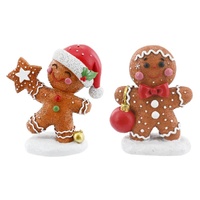 Gingerbread Table Deco Polyresin Asst
