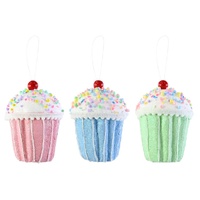 Hanging Sprinkles Cupcake 11.5cm Asst