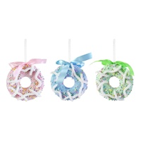 Hanging Frosted Donut 13cm Asst