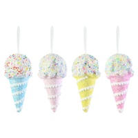 Hanging Sprinkle Ice Cream 20cm Asst