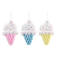 Hanging Waffle Cone 22cm Asst