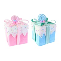 Hanging Sprinkles Velvet Present 11.5cm Asst