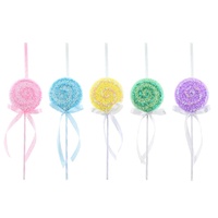 Hanging Glitter Lollipop 23cm Asst