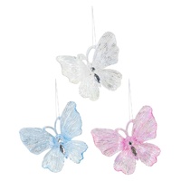 Hanging Iridescent Butterfly 11cm Asst
