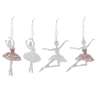 Hanging Ballerina Glitter Tutu 14cm Asst