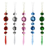 Hanging Crystal Gem Pendant 25cm Asst