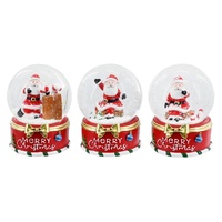 Christmas Santa Sleigh Waterball 65mm Asst