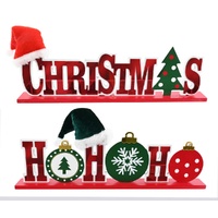 Festive Mirror Table Sign Asst