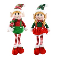 Candy Stripe Standing Elf 50cm Asst