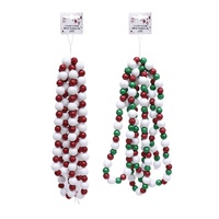 Candycane Bead Garland 2.4m Asst