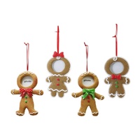 Hanging Gingerbread Photo Deco 13cm Asst