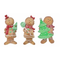 Ceramic Iced Gingerbread Figurine Asst
