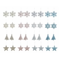 Hanging Glitter Deco 2pk Asst