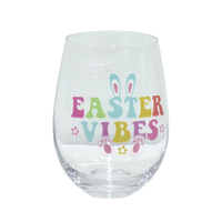 EASTER STEMLESS WINE GLASS Asst