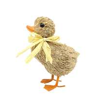 SISAL EASTER DUCK WITH BOW 15cm