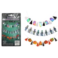 Holographic Halloween Garland – Ghost, Skeleton & Pumpkin (3m)