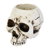 Skull Candle Holder Halloween Prop – Bone Style