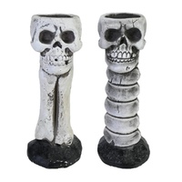 Tall Skull & Spine Candle Holders – 2 Styles Halloween Décor