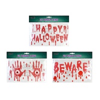Bloody Gel Window Clings Asst