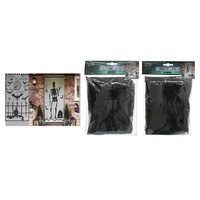 Spooky Doorway Curtain – Skeleton & Bat Design (2 Styles)