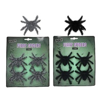 Halloween Glow-in-the-Dark Spiders (12pcs)