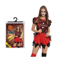 Adult Creepy Carnival Malevolent Mime Clown Costume