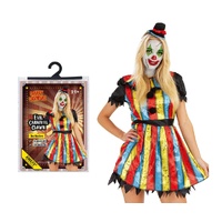 Adult Creepy Carnival Evil Clown Dress Costume (Women)