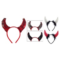 Sequin Devil Headband Asst