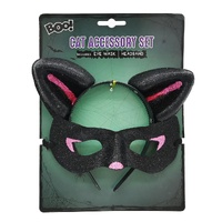 Black Cat Halloween Accessory Set