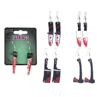 Bloody Slasher Movie Earrings