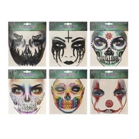 'Boo!' Halloween Face Gem Stickers (6-Pack)