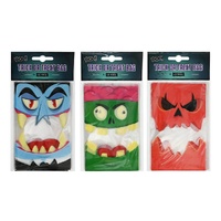 Halloween Monster Face Trick or Treat Bags (10 Pack)