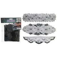 Halloween Spiderweb Lace Tablecloth & Runner