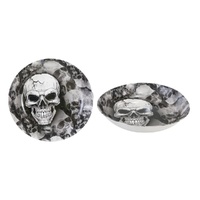 Skull Print Plate and Bowl Set - Melamine
