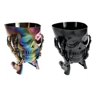 Skull Goblet with Skeletal Hands - Assorted Colors