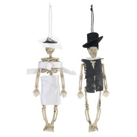 Bride & Groom Skeleton Hanging Decorations