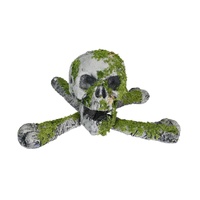 Mossy Skull and Crossbones Decoration